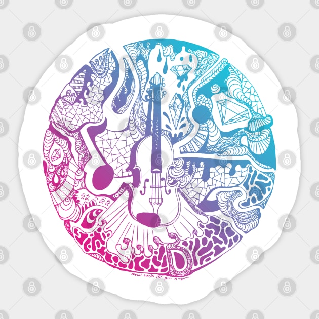 Dual Color Circle of Music Sticker by kenallouis